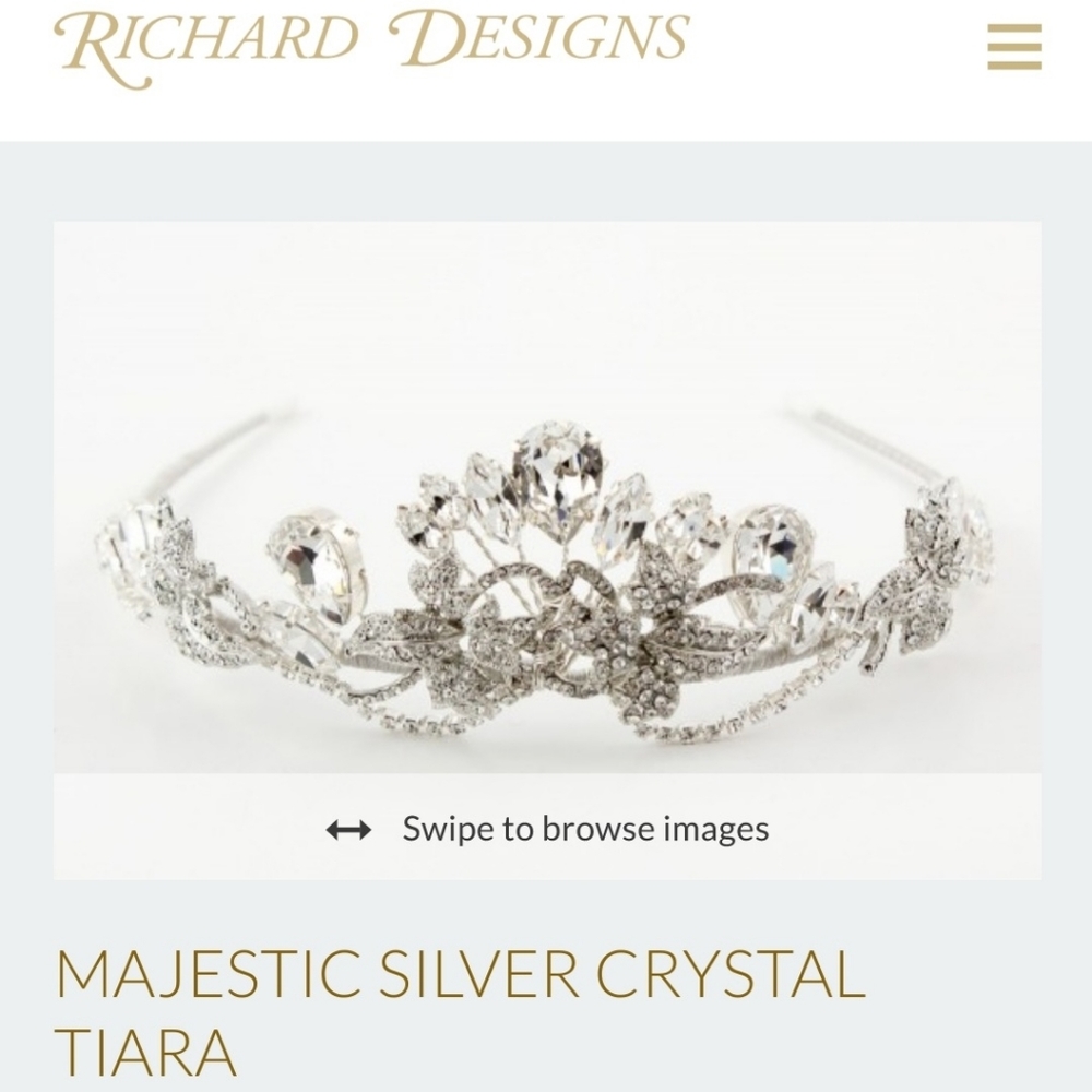 MAJESTIC SILVER CRYSTAL TIARA